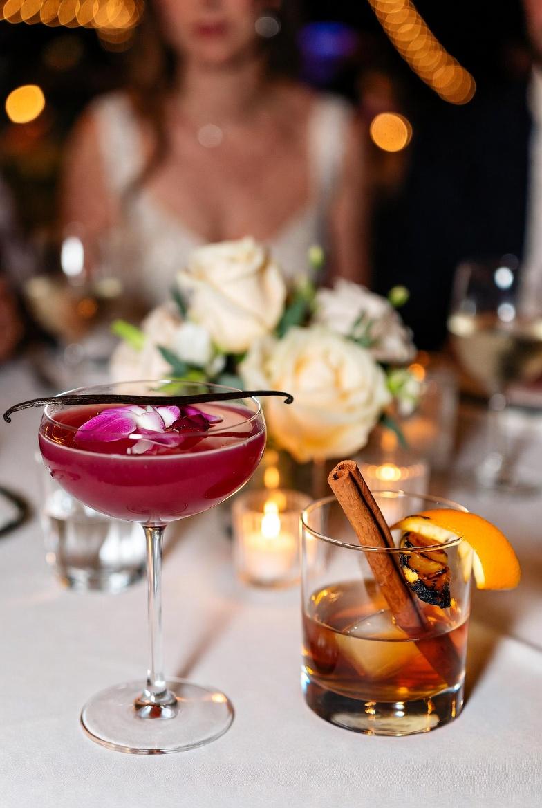 A couple enjoying a cocktail tasting experience